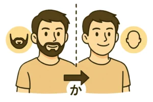 “ヒゲがある人生”か“ない人生”かを自分で選べるようになる イラスト